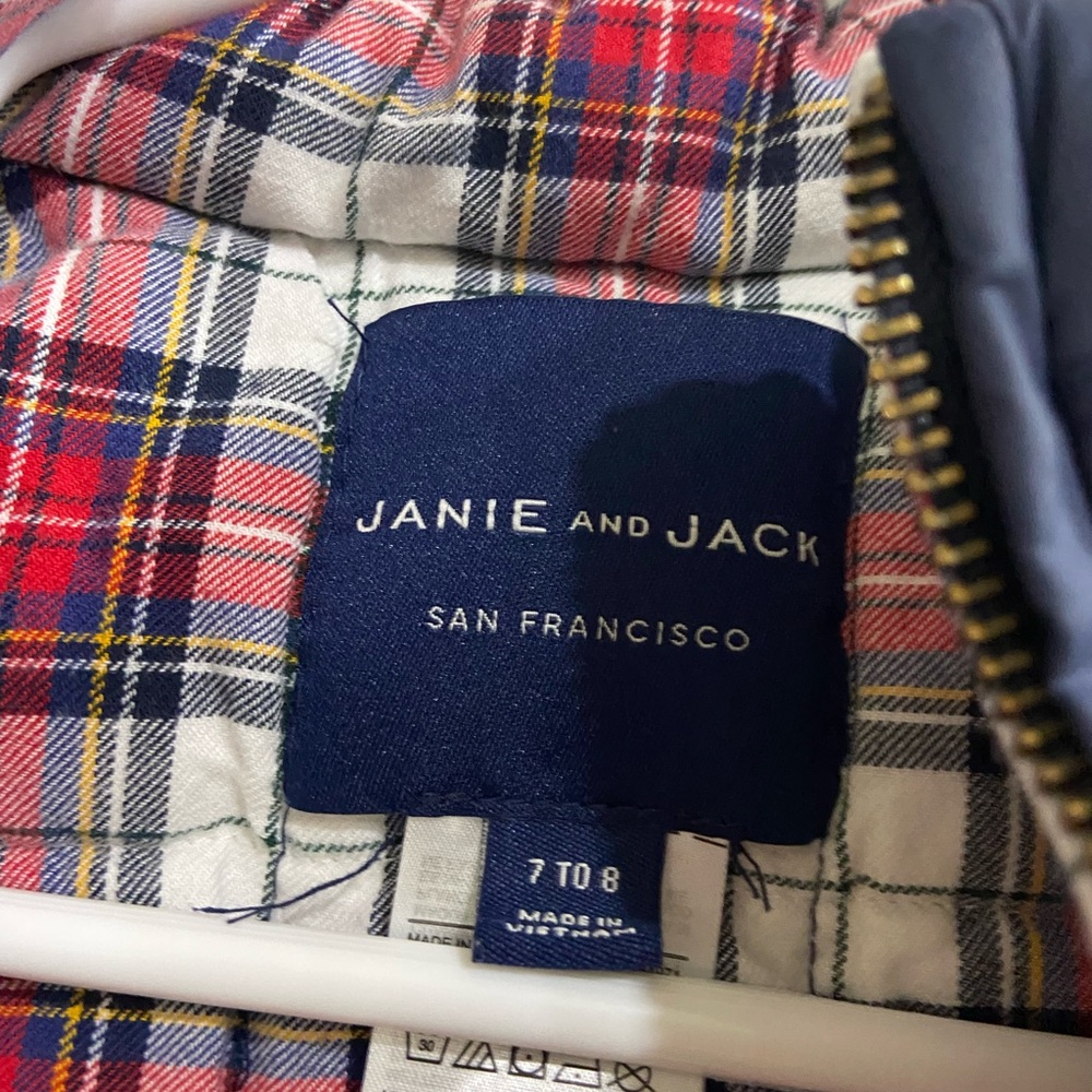 Janie and Jack Red and Blue Plaid Jacket